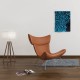 Little Blue abstract artwork hanging on the wall